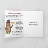 Niedlicher Happy Groundhog Day & History Card Wint Karte (Innenseite)