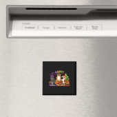 Niedlicher Happy Hallothanksmas Black Cat für Blac Magnet (In Situ (Geschirrspüler))