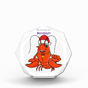 Niedlicher Happy Hummer mit Weihnachtshut Cartoon Fotoblock