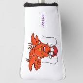 Niedlicher Happy Hummer mit Weihnachtshut Cartoon Golf Headcover (Rotieren 90)