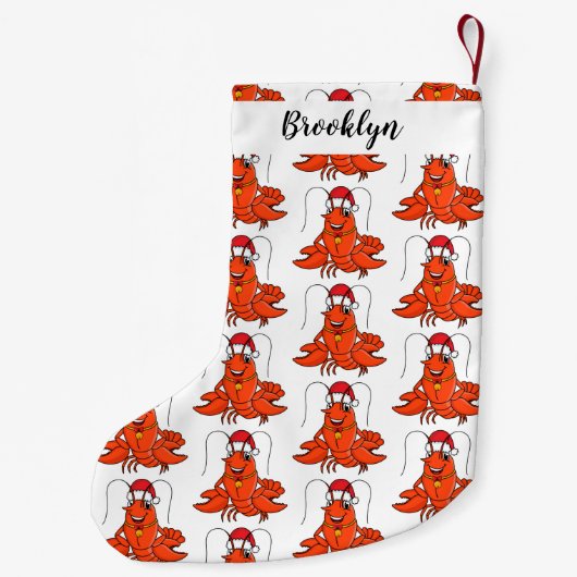 Niedlicher Happy Hummer mit Weihnachtshut Cartoon Kleiner Weihnachtsstrumpf (Rückseite)