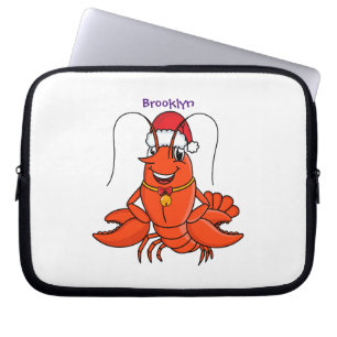 Niedlicher Happy Hummer mit Weihnachtshut Cartoon Laptopschutzhülle