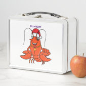 Niedlicher Happy Hummer mit Weihnachtshut Cartoon Metall Brotdose (Beispiel)