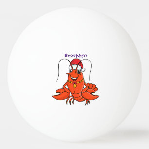 Niedlicher Happy Hummer mit Weihnachtshut Cartoon Tischtennisball