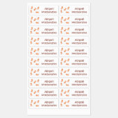 Niedlicher Happy Jumping Erdnüsse Cartoon personal Etiketten (Blatt)