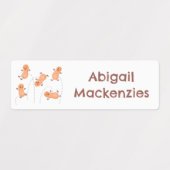 Niedlicher Happy Jumping Erdnüsse Cartoon personal Etiketten (Design 2)