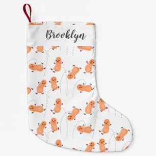 Niedlicher Happy Jumping Erdnüsse Cartoon personal Kleiner Weihnachtsstrumpf