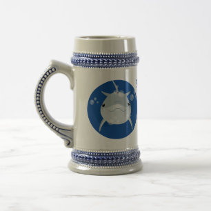 Niedlicher Happy-Kawaii-Delphin-Cartoon Bierglas