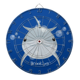 Niedlicher Happy-Kawaii-Delphin-Cartoon Dartscheibe