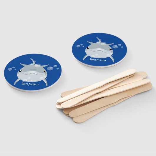 Niedlicher Happy-Kawaii-Delphin-Cartoon Fächer (Non-assembled)