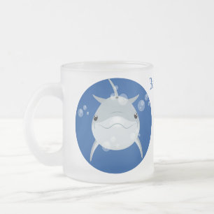 Niedlicher Happy-Kawaii-Delphin-Cartoon Mattglastasse