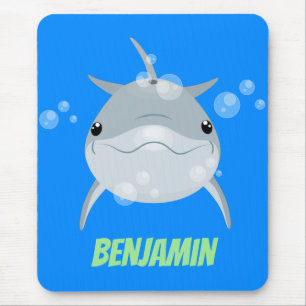 Niedlicher Happy-Kawaii-Delphin-Cartoon Mousepad