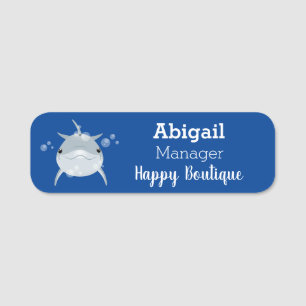 Niedlicher Happy-Kawaii-Delphin-Cartoon Namensschild