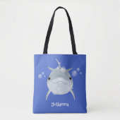 Niedlicher Happy-Kawaii-Delphin-Cartoon Tasche (Vorderseite)