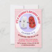 Niedlicher Happy-Kawaii-Salz und Pfeffer-Cartoon Einladung (Vorderseite)