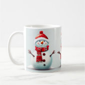 Niedlicher Happy Kids Children Winter Snowman Kaffeetasse (Links)