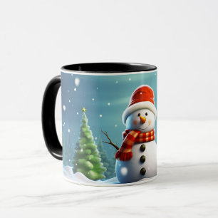 Niedlicher Happy Kids Children Winter Snowman Tasse