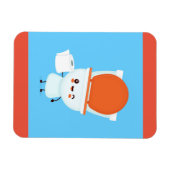 Niedlicher Happy lächelnd Schüssel und Toilettenpa Magnet (Horizontal)