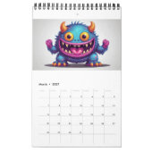 Niedlicher Happy Monster Kalender 2024 (Mär 2027)