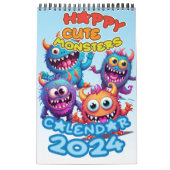 Niedlicher Happy Monster Kalender 2024 (Titelbild)