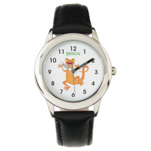 Niedlicher Happy-Orange-Tänzer Armbanduhr