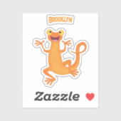 Niedlicher Happy-Orange-Tänzer Aufkleber (Blatt)