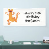 Niedlicher Happy-Orange-Tänzer Banner (Messe)