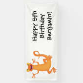 Niedlicher Happy-Orange-Tänzer Banner (Vertikal)
