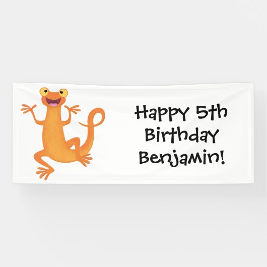 Niedlicher Happy-Orange-Tänzer Banner (Horizontal)