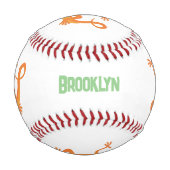 Niedlicher Happy-Orange-Tänzer Baseball (Vorderseite)