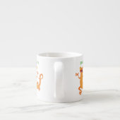 Niedlicher Happy-Orange-Tänzer Espressotasse (Rückseite)