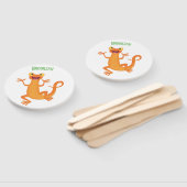 Niedlicher Happy-Orange-Tänzer Fächer (Non-assembled)