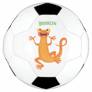 Niedlicher Happy-Orange-Tänzer Fußball