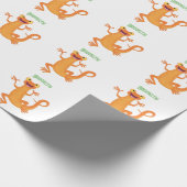 Niedlicher Happy-Orange-Tänzer Geschenkpapier (Ecke)