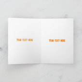 Niedlicher Happy-Orange-Tänzer Karte (Innenseite)