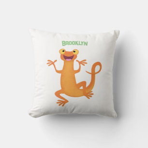 Niedlicher Happy-Orange-Tänzer Kissen