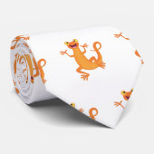 Niedlicher Happy-Orange-Tänzer Krawatte (Gerollt)