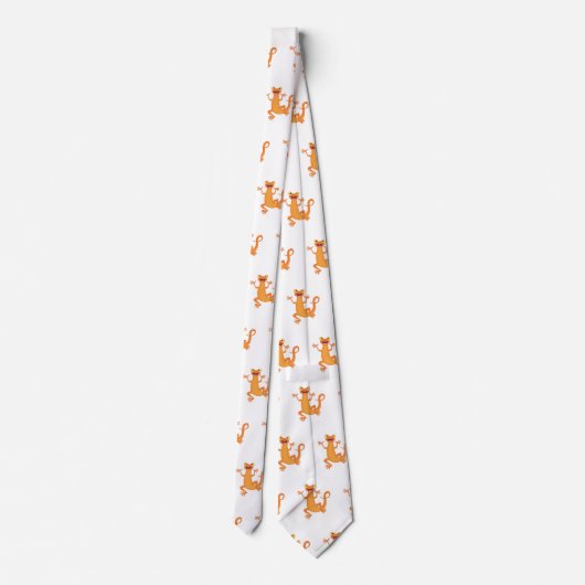 Niedlicher Happy-Orange-Tänzer Krawatte (Rückseite)