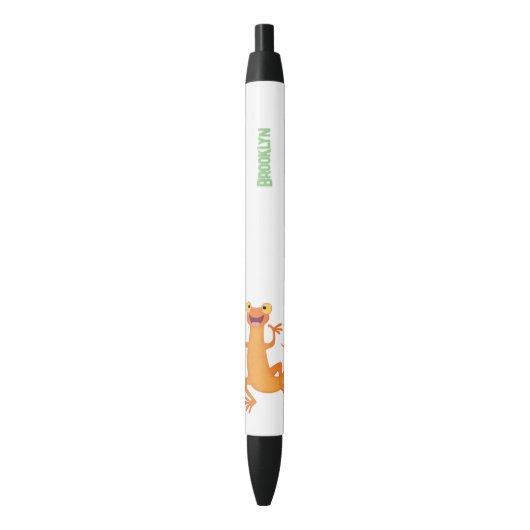 Niedlicher Happy-Orange-Tänzer Kugelschreiber (Vorderseite Vertikal)