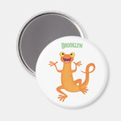 Niedlicher Happy-Orange-Tänzer Magnet (Vorderseite/Rückseite)