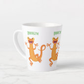 Niedlicher Happy-Orange-Tänzer Milchtasse (Linke Ecke)