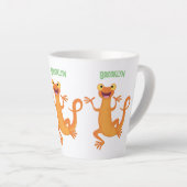 Niedlicher Happy-Orange-Tänzer Milchtasse (Rechte Ecke)