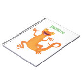 Niedlicher Happy-Orange-Tänzer Notizblock (Linke Seite)