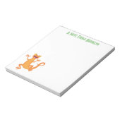 Niedlicher Happy-Orange-Tänzer Notizblock (Rotiert)