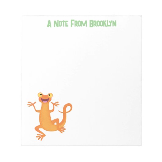 Niedlicher Happy-Orange-Tänzer Notizblock (Vorderseite)