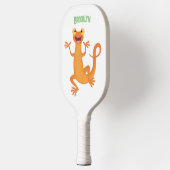 Niedlicher Happy-Orange-Tänzer Pickleball Schläger (Links)
