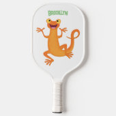 Niedlicher Happy-Orange-Tänzer Pickleball Schläger (Rückseite)