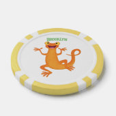 Niedlicher Happy-Orange-Tänzer Pokerchips (Einzeln)