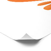 Niedlicher Happy-Orange-Tänzer Poster (Ecke)