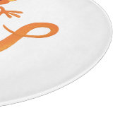 Niedlicher Happy-Orange-Tänzer Schneidebrett (Ecke)
